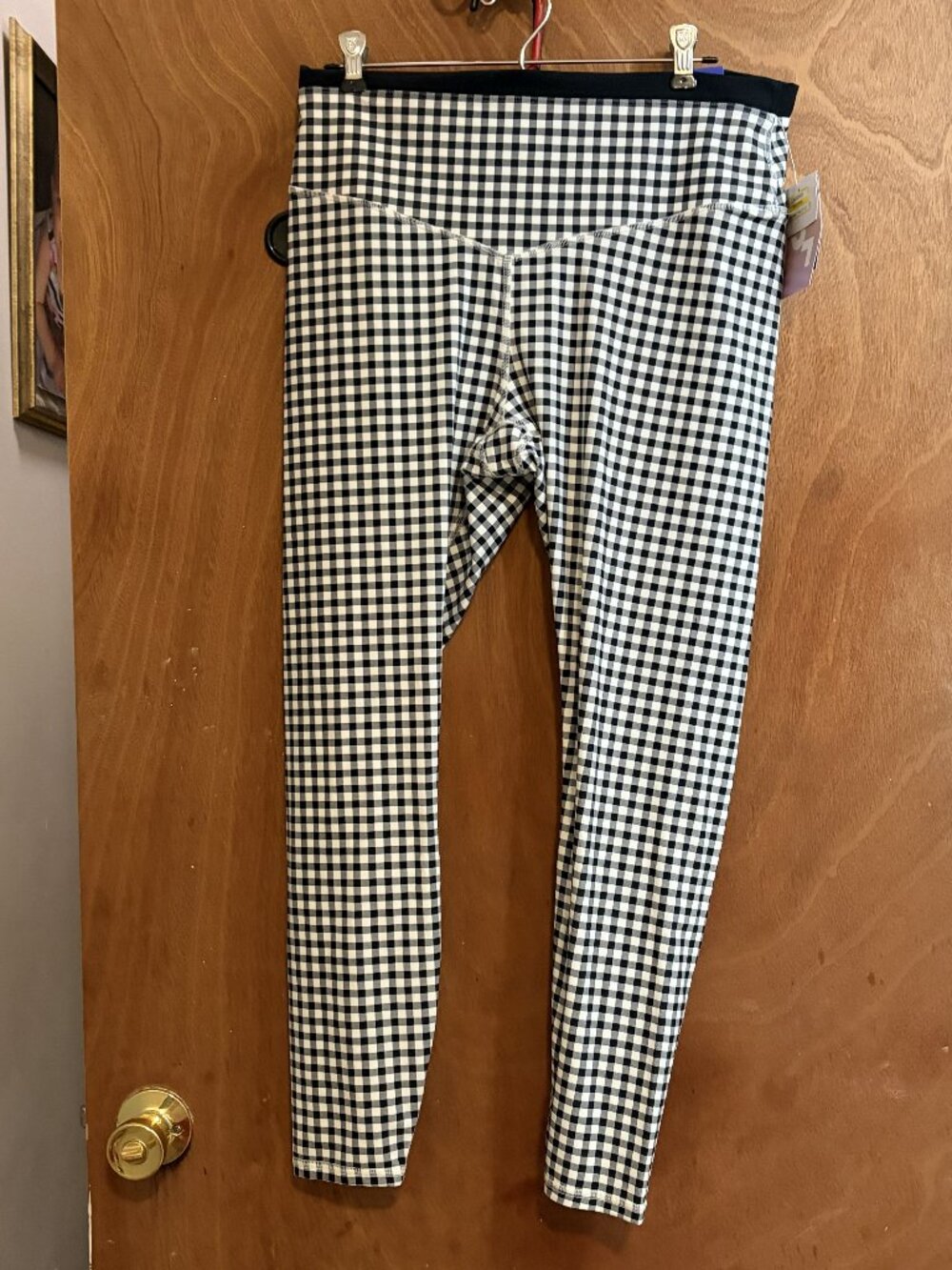NWT Joylab Black & White Checkered Leggings size XL